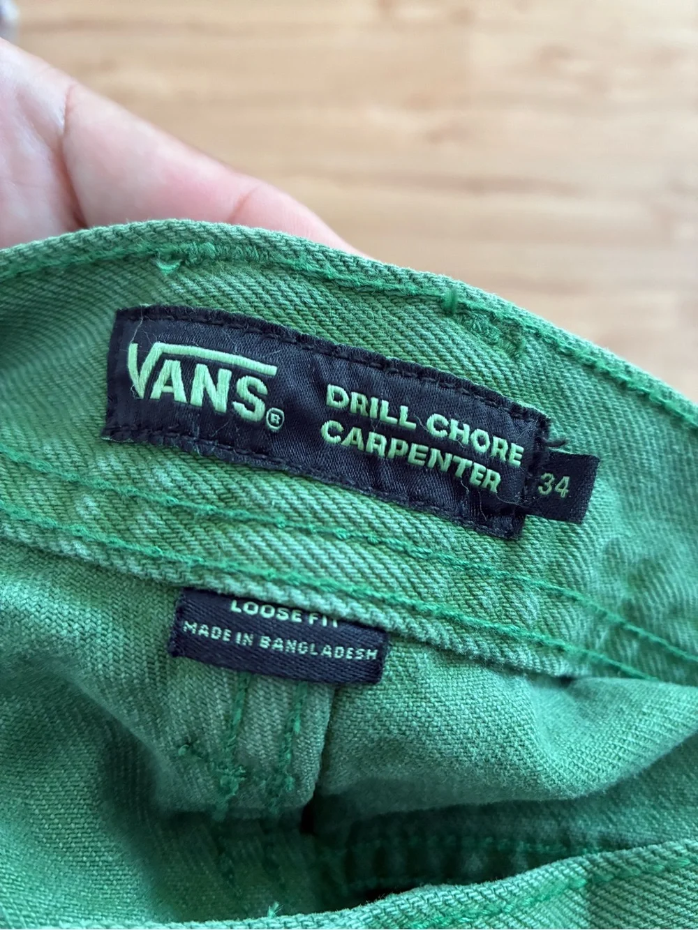 Vans Men's Green Straight Jeans Men’s 34
